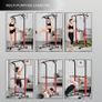 Pull Up & Dip Station Dip Stand Power Tower, Adjustable Height Home Strength Training Fitness Workout Station, Suitable for Teenagers, Women, Men (Red) Image 5