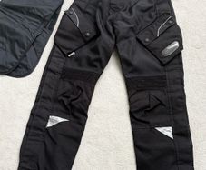 Black Frank Thomas Qualifier 2 waterproof motorcycle textile trousers size M