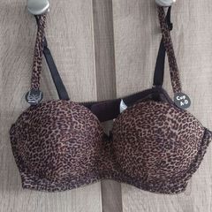 Balconette animal print bra 75