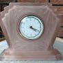 Bagley Art Deco Frosted Pink Clock Image 5