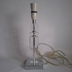 Glass & Chrome Table Lamp