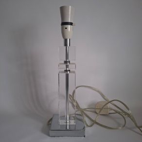 Glass & Chrome Table Lamp