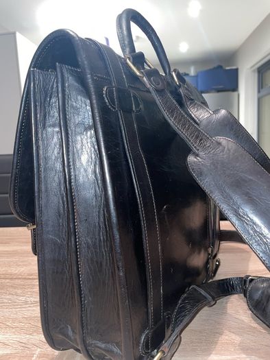 Leather women's square bag
