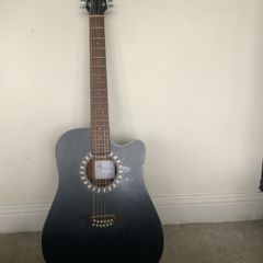 Harley Benton Custom Line CLD-10SCE-12BKS 12 string guitar