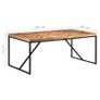 Dining Table 180x90x76 cm Solid Acacia and Mango Wood Image 2