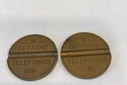2 x Telephone Tokens - Gettone Telefonico 1970s (Italian)