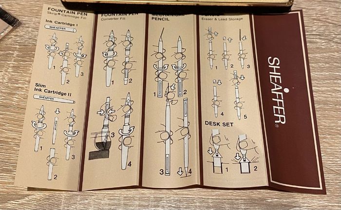 Vintage Sheaffer Targa Slim Pen Set (2)
