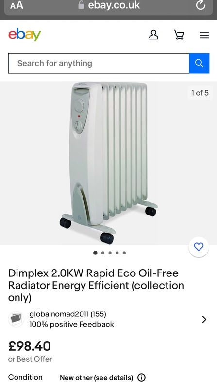 Dimplex Eco Electric Heater For Sale 2000 Watts For Sale in Lucan, Dublin  from Rockstar 20
