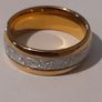 Tungsten carbride ring 14ct gold plated Image 4