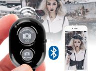 main image for ad Bluetooth Remote Control Camera Selfie Shutter Stick for iphone Android Black
