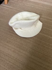 White winter warm hat