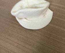 White winter warm hat