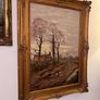 Large French oil painting in antique frame Image 3