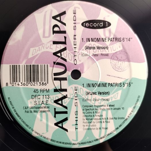 Atahualpa - In Nomine Patris + ANATHEMA! - DFC Records - PROG Trance GEM! Collectable UNPLAYED!