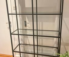 Spacious Double Size Glass Bookcase/Display Shelf