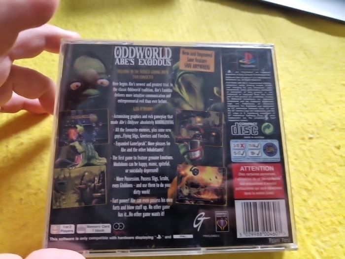 Oddworld Abe s Exoddus PlayStation1 Ps1 PlayStation2 Ps2 games Original