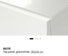 Ikea Besta top glass panel for 3 cabinets