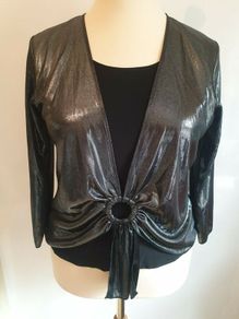 Saloos Ladies Black Sparkly Top New With Tags Size M