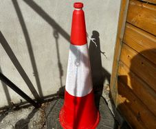 Big red traffic control cone
