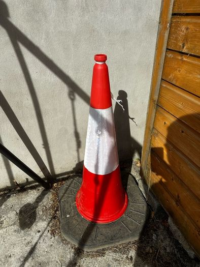 Big red traffic control cone