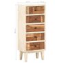 Drawer Cabinet 45x30x105 cm Solid Reclaimed Wood Image 7