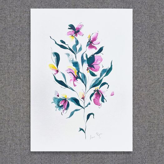 Original Watercolour Floral Painting