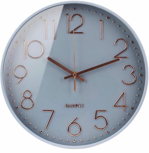 Wall Clock Battery Operated Silent Non-ticking Wall Clock 12 Inch Modern Quartz Design