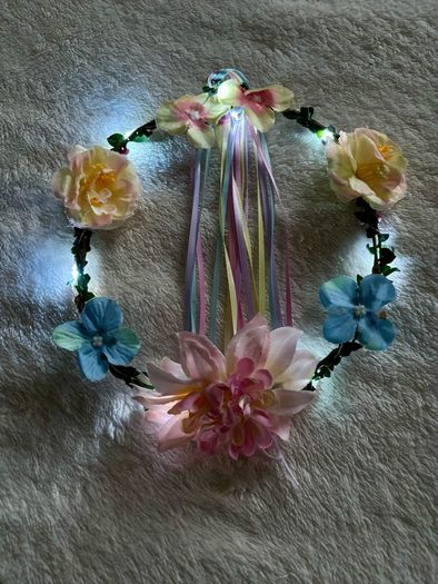Floral Dress with head piece Age 3-4 years