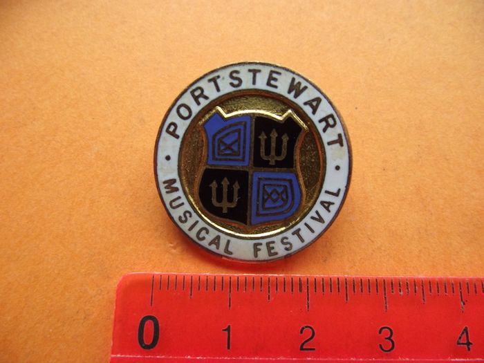 Vintage Portstewart Musical Festival Enamel Pin Badge