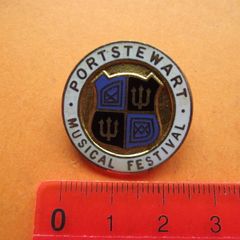 Vintage Portstewart Musical Festival Enamel Pin Badge