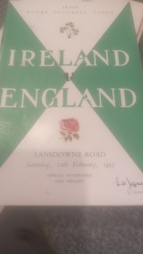 Rare Irish Rugby Programmes