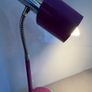 Retro Vintage petit goose necked purple desk light c1970 Image 2