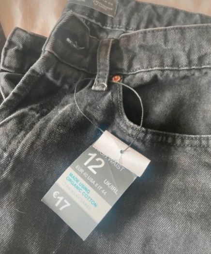 High waisted black jeans new size 12