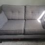 DFS 2 Seater Sofa Couch, French Connection Zinc style. Grey tweed, in very good condition. Image 2