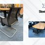 10 x Steelcase Black Meeting Chairs - Grade A Image 4
