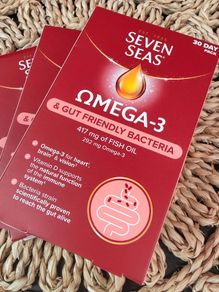 Seven Seas Omega 3 + Gut friendly bacteria 30 day pack x4