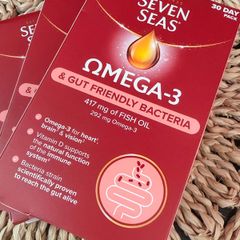 Seven Seas Omega 3 + Gut friendly bacteria 30 day pack x4