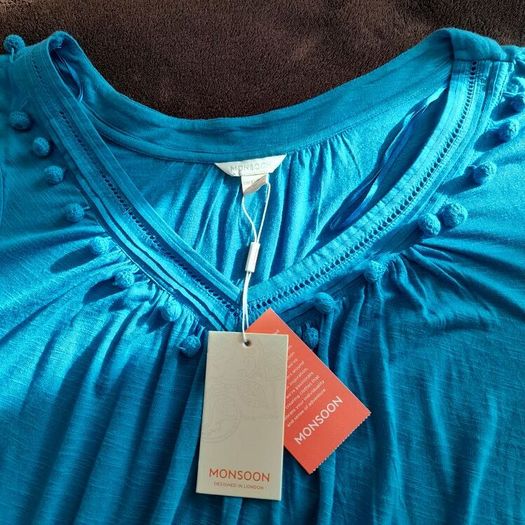 BNWT Teal Monsoon Top Size 22.