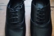 Black leather shoe formal
