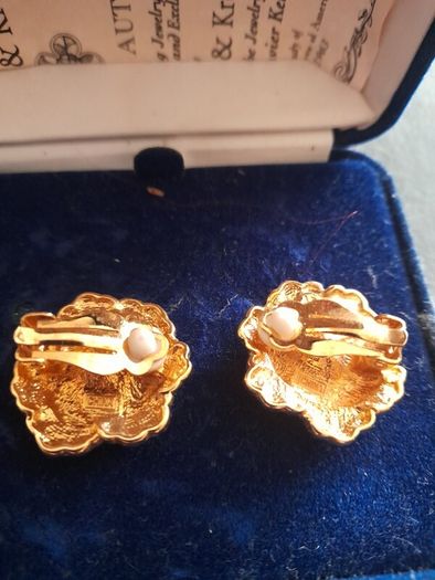 Costume Jewellery Earrings. Camrose & Kross reproduction of the jewellery worn by Jackie Kennedy