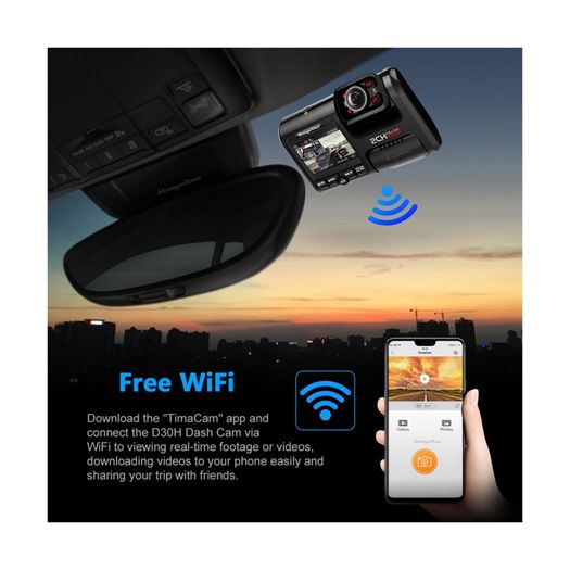 OUT OF STOCK-Car  Dash Cam  Wi-Fi Wifi 2160P 4K Dual lens (Inside+Outside) with Night vision