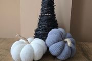Knitted Halloween pumpkins