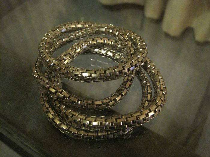 Silver Tone Stretch Bracelet Bangles X 4