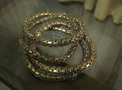 Silver Tone Stretch Bracelet Bangles X 4