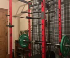RPM Power Rack, Weights, Olympic Bar and Bench