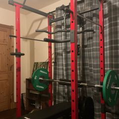 RPM Power Rack, Weights, Olympic Bar and Bench