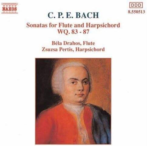 C.P.E. Bach. Sonatas for Flute and Harpischord WQ. 83 - 87.. CD. Free Postage!