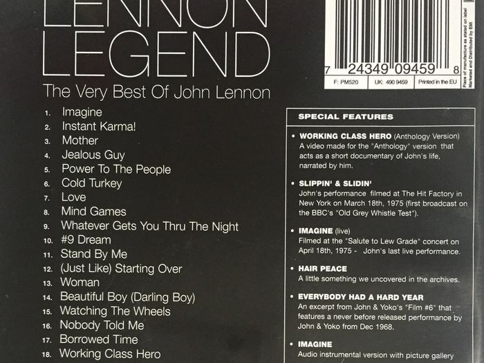 John Lennon [2003] Lennon Legend - The Very Best Of John Lennon [Music DVD]