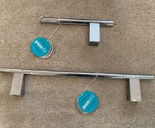Chrome towel & toilet holder
