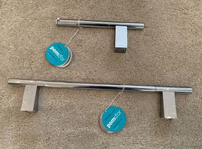 Chrome towel & toilet holder